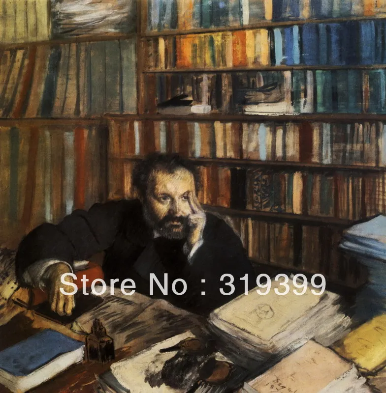 Oil Painting Reproduction on Linen Canvas Edmond Duranty by edgar degas Free DHL Shipping handmade Museum Quality | Дом и сад