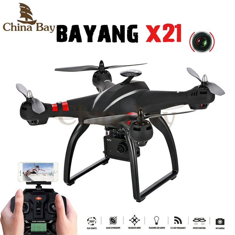 

Professional Drone BAYANGTOYS X21 Brushless Double GPS WIFI FPV With 1080P HD Camera RC Quadcopter With Transmitter and Gimbal