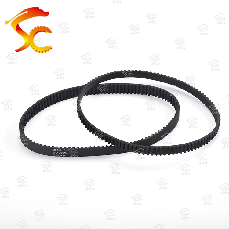 

HTD 3M Belt 3M-312 length 312mm Teeth 104 closed loop rubber Drive Belt width 6mm/10mm/15 printer closed loop 3D printer