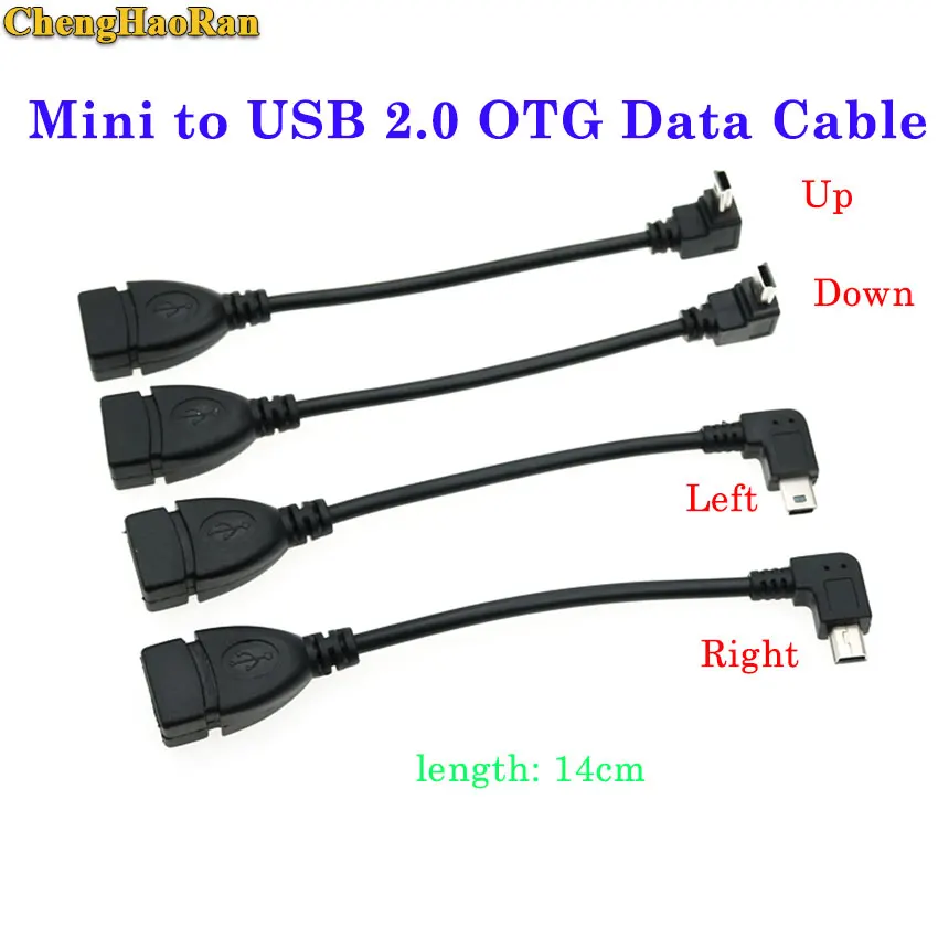 ChengHaoRan 14 см портативный USB 2 0 Женский мини usb Мужской конвертер OTG адаптер кабель