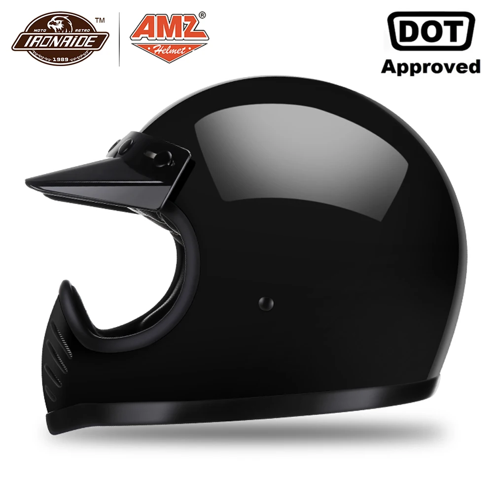 AMZ Новый мотоциклетный шлем из стекловолокна для мотокросса casco moto Полнолицевой