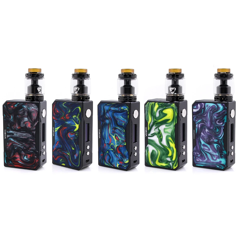 

100% Original VOOPOO DRAG 157W TC Box MOD Black Drag Resin 157w box mod with ADVKEN MANTA RTA atomizer 24mm 810 PEI drip tip