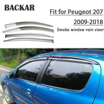 

Backar 4pcs Auto Car Windows Rain Wind Sun Shield Deflector Visor Trim For Peugeot 4008 2017 2018 Accessories All Weather