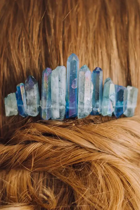 Crystal-Crown-Ocean-Blue-Green-Opal-Angel-Aura-Quartz-Silver-Comb-Bridal-Mermaid-Hair-Accessories