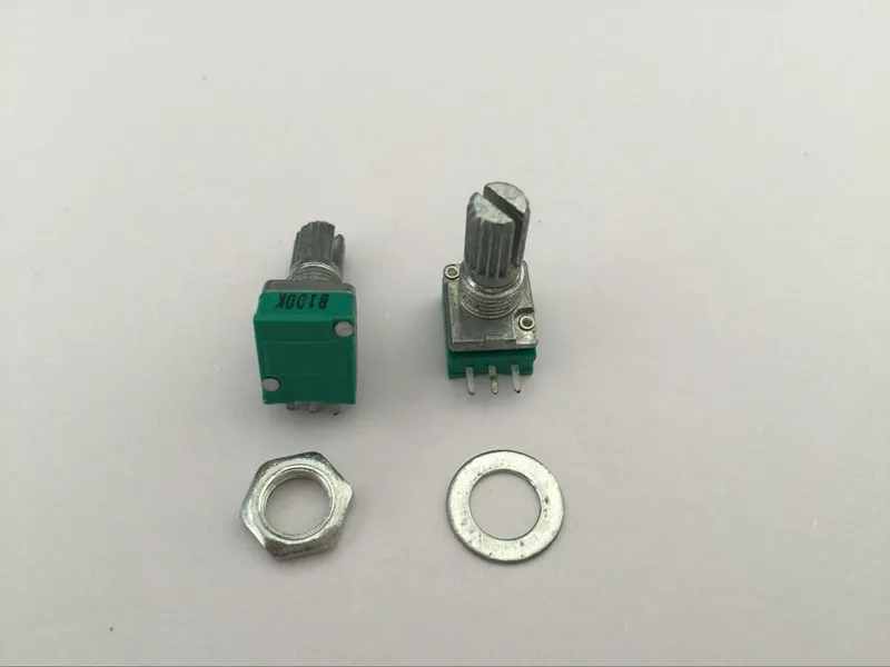 5 шт. линейный роторный потенциометр B1K B5K A10K B10K B20K A50K B50K B100K B250K ohm 3 Pin для усилителя