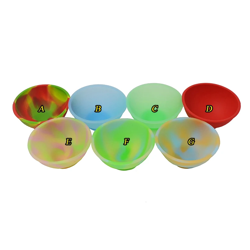 5 шт. силиконовая чашечка для приправ флуоресцентный dab bho столовая посуда мини-чаши банка для рубленных трав пеперкорны соусы составные ингредиенты - Цвет: 7 Color random