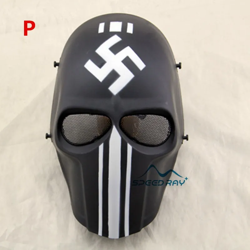 Призрак камуфляж Wargame страшные CS Пейнтбол Маска Открытый армия полный уход за кожей лица Airsoft тактический череп маски для век 19 цвет