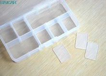 1 Set 13*6.5*2 cm Clear Storage Case Box Holder Container Pills Jewelry Nail Art Tips 10 Grids Support Dropship feb22