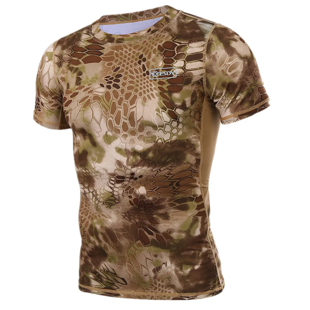 

Short Sleeve military Tactical Shirt Quick Dry Breathable Army Tactical Shirt Men Compression T Shirt Fitness Summer Bodybulding
