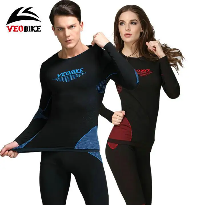 VEOBIKE 2018 Thermal Base Layer sets Under Wear Cycling Bike Long
