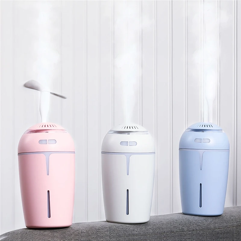 

300mL Mute Design Air Humidifier Improve Air Quality 7 Color LED Night Light Portable USB Charging Essential Oil Diffuser P42