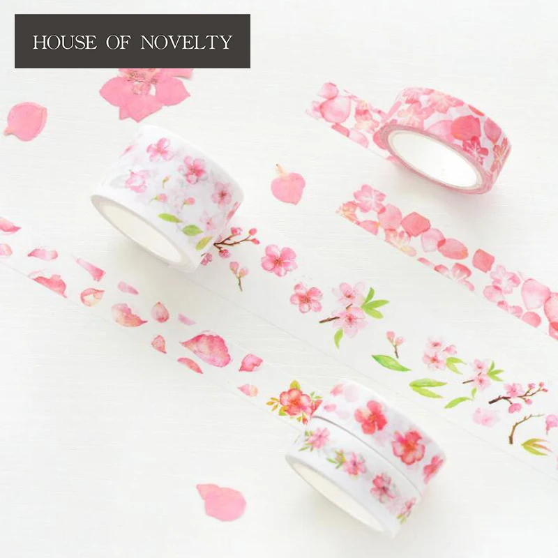

Wonderful Sakura Super Flowers Washi Tape Adhesive Tape DIY Scrapbooking Sticker Label Masking Tape