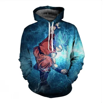 

2017 NEW FASHION MEN AND WOMEN Blue Goku GOHAN HOODIE 3D Hoodie Sweatshirts Pullovers Autumn Tracksuit Winter Loose ThinHoody