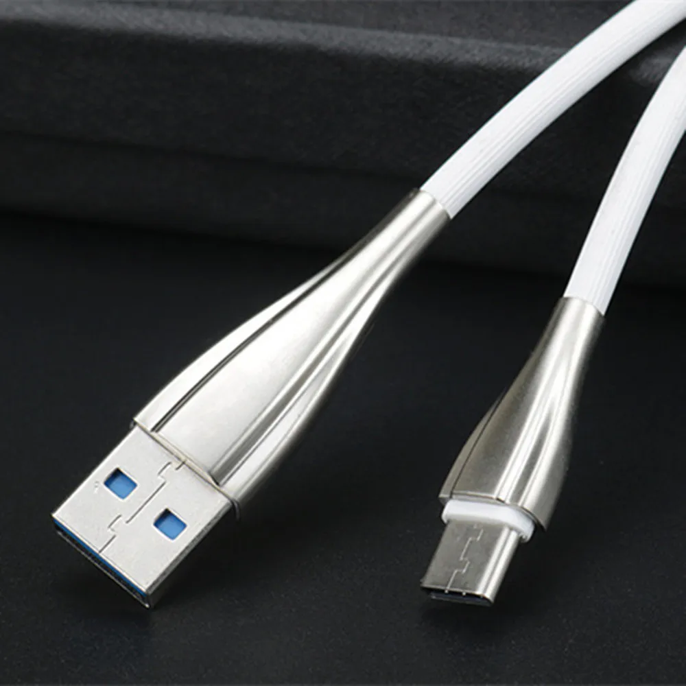 المصغّر usb و نوع-C USB-C الزنك سبائك 1 M طويلة كابل بيانات 5V2. نقل البيانات و شحن الهاتف المحمول يمكن مزامنة