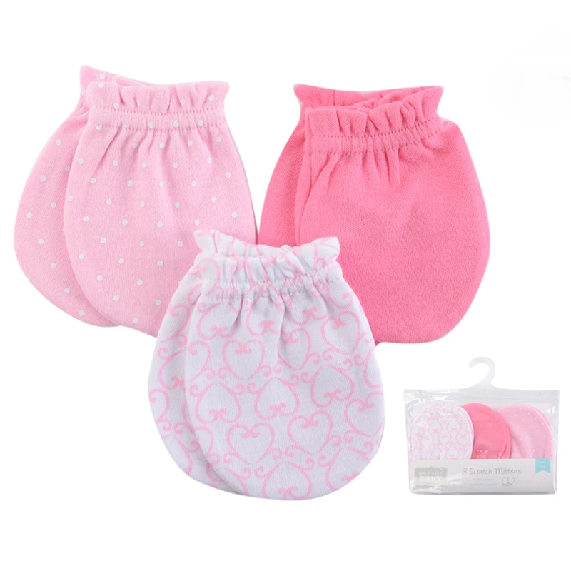 New Style 3 Pairslot Newborn Baby Gloves Cotton 0-6 Months Mittens for Baby Boys Girls Infant Gloves Baby Mittens (1)