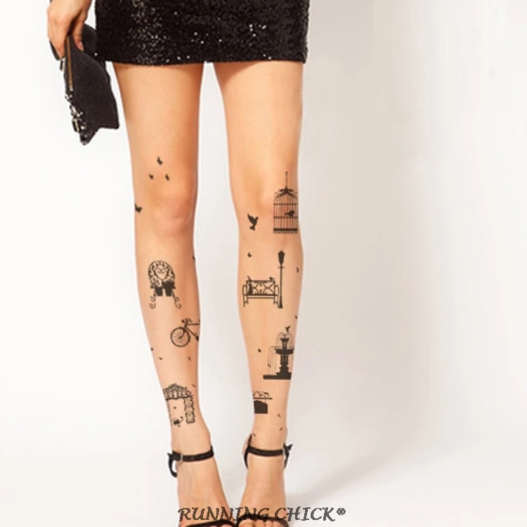 

Romantic Park Scene Birdcage 3d print women pantyhose dropship