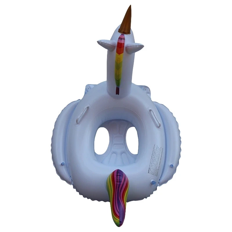Детские блестящие Радуга Единорог надувные сиденье лодка поплавок Фламинго одежда заплыва кольцо для маленьких детей подарок летней