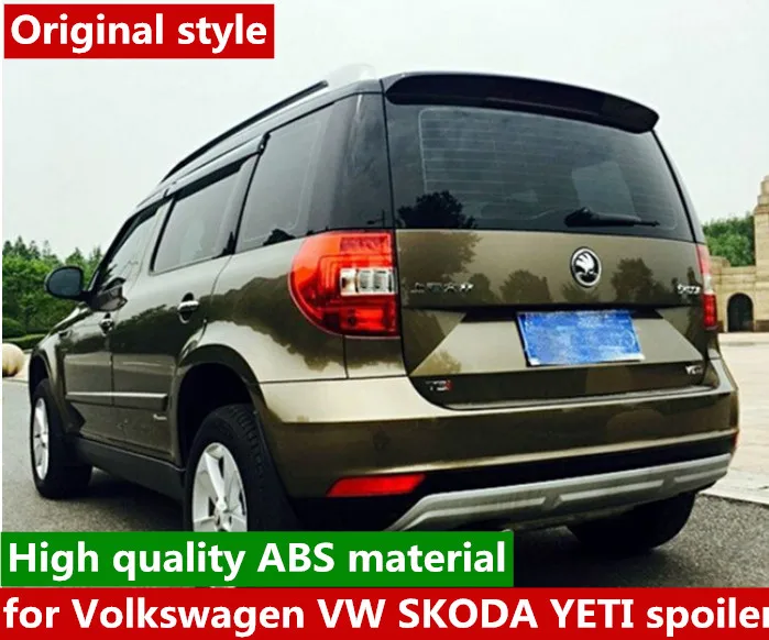 

Original style rear window roof spoiler wing for 2017 to up For SKODA YETI by white black color or primer paint spoilers
