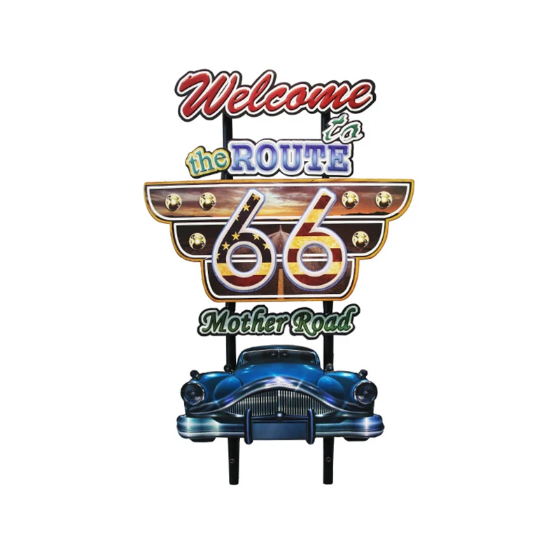 

Retro Industrial Wind Wall Decoration Bar Cafe Home Soft Decoration Wrought Iron Mural Wall Signs Pendant Retro Wall Mural