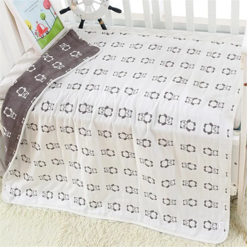Муслин для новорожденных, хлопок, мягкое детское одеяло, детский Пеленальный плед, 110x110 см, постельные принадлежности, одеяла для пеленания, банное полотенце