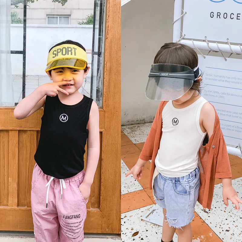 

Boys round neck vest summer thin tide children 2019 boys summer shirts sweatshirt Korean children's clothing