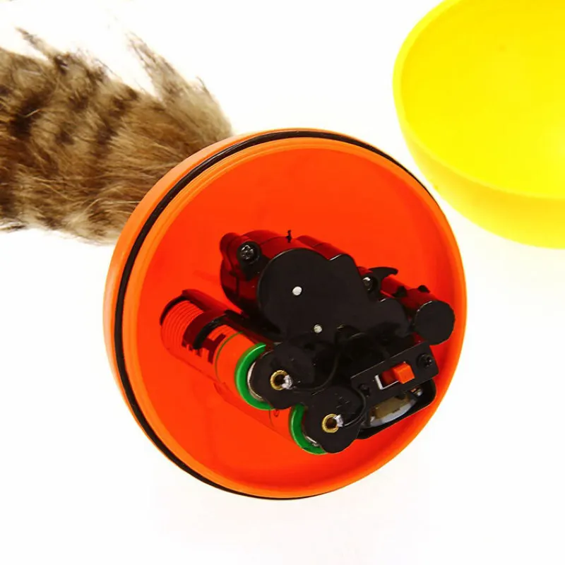 1PC Funny Pet Dog Puppy Cat Motorized Rolling Ball with Weasel Appears Jump Toy