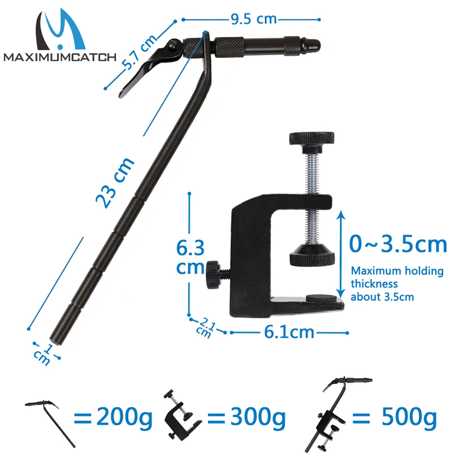 Maximumcatch Железный Поворотный Зажим для мушки с тяжелым основанием Fly крючок