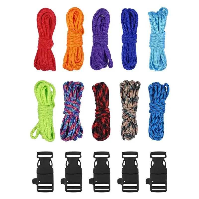 

WINOMO 10PCS Wear Resistant Manual Braiding Durable Paracord Rope For DIY