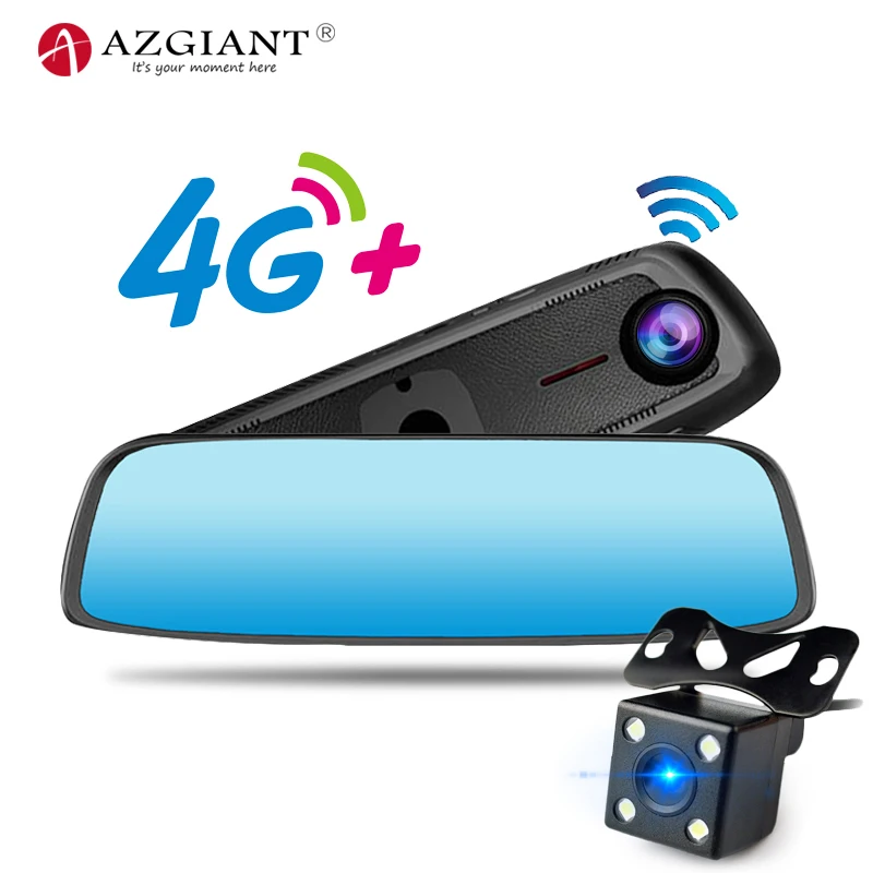 AZGIANT 4G 8 дюймов Wifi жк-экран Android Stream камера заднего вида FHD 1080P видеорегистратор