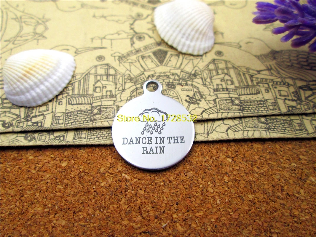 

10pcs--stainless steel charms "dance in the rain" 5 style for choosing DIY Charms Pendants
