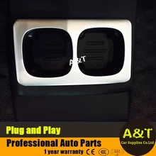 2016 model car styling for Nissan Qashqai high quality chrome rear seat center armrest cup frame decoration cover trim 1 pcs Car