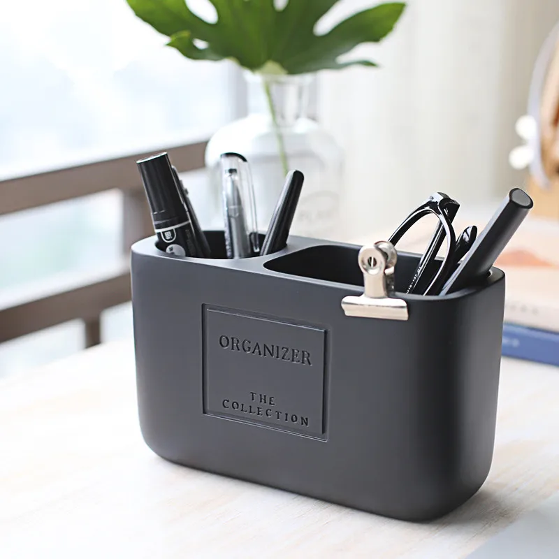 Полимерная ручка в скандинавском стиле, контейнер, лаконичный дизайн, креативная коробка для хранения посуды/косметики, офисный стол, органайзер, ручка, коробка