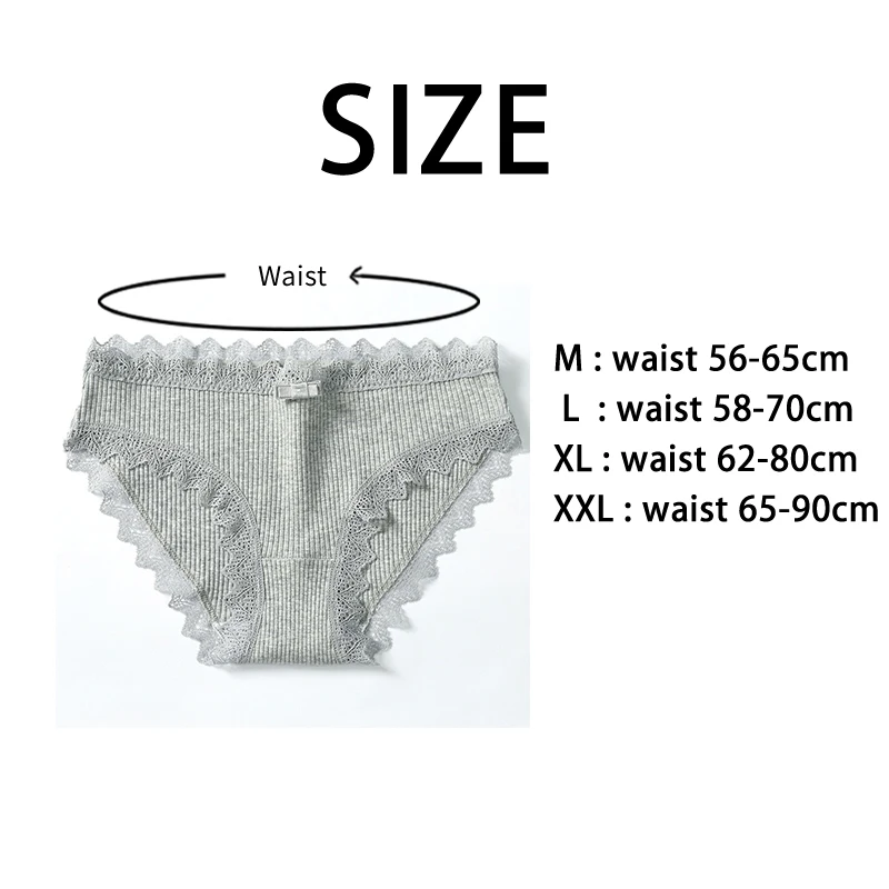 Women's Cotton Lace Kawaii Panties - Girls Knickers Briefs for Comfortable Spring Underwear image 3