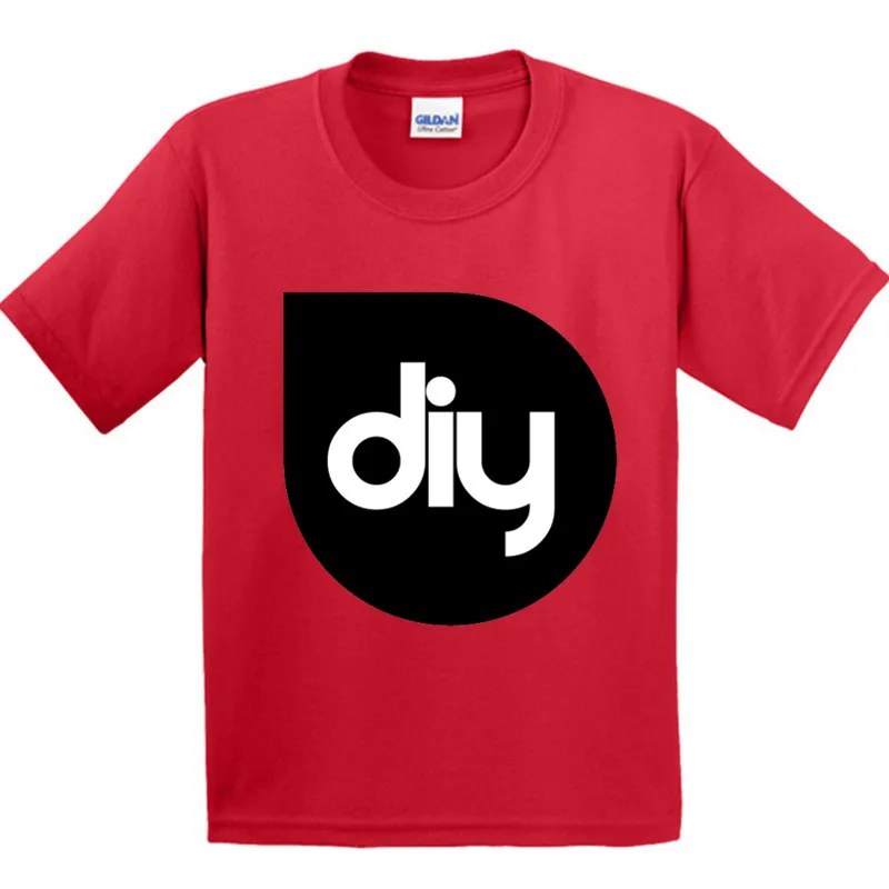 Хлопковая футболка «сделай сам» для мальчиков и девочек, модные детские топы, милая цветная футболка для детей, «сделай сам»
