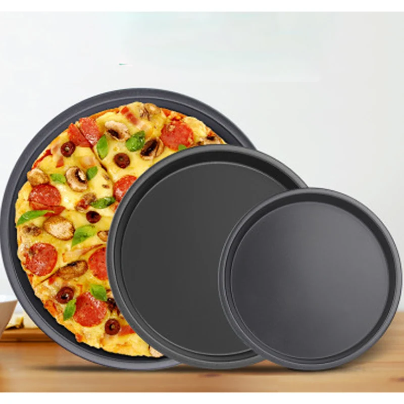 2pcs Non Stick Pizza Pan Baking Air Fryer Pan Stainless Steel Round
