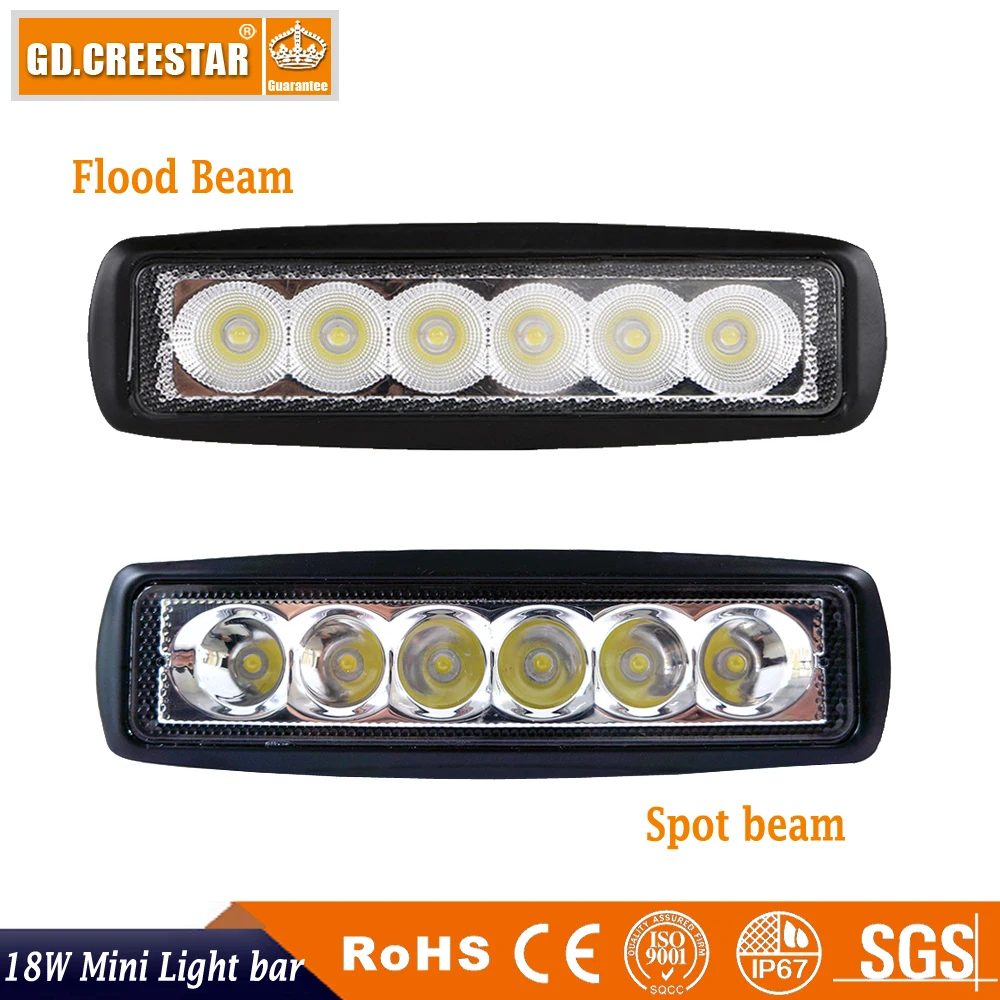 18Watts 6inch Mini LED light bar ATV 4X4 Truck offroad Work light bar