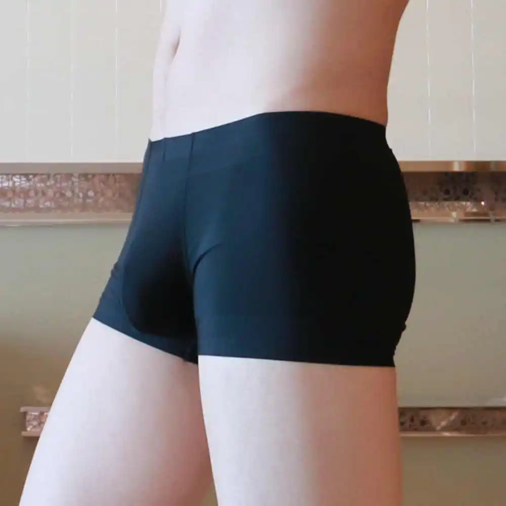 HOT Sale mens underwear trunks !!! Solid Nylon Shorts Men Underwear Boxers Men's Boxer Sexy Mens Boxer Shorts 5 Colors M-XXL