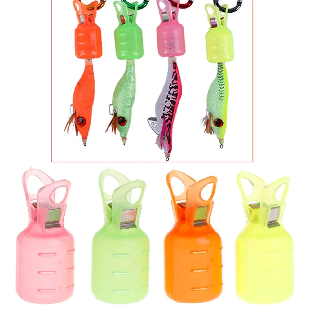 

1 Set Fishing Shrimp Hook Cover Plastic Protector With Buckle Tackle Accessories Wooden Hooks Squid Umbrella Storage