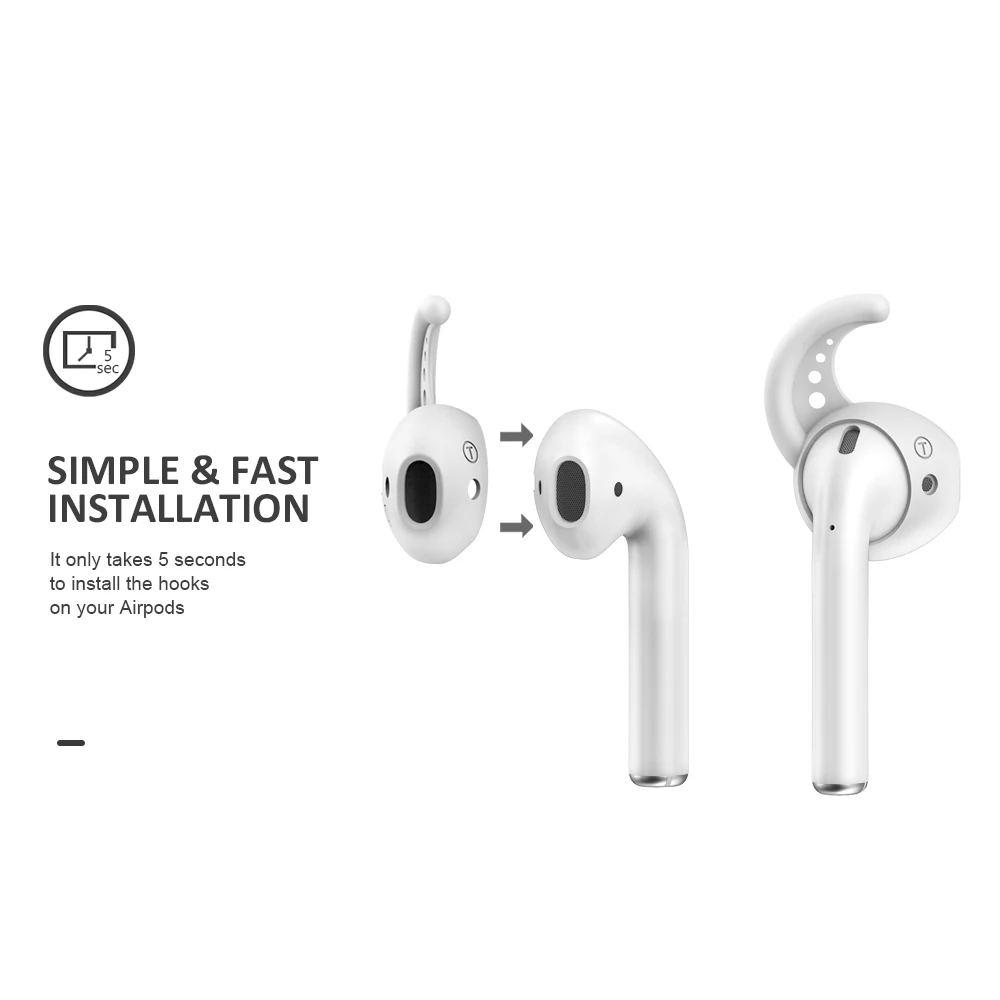 Наушники для AirPods 1 2 высококачественные силиконовые наушники вкладыши с защитой