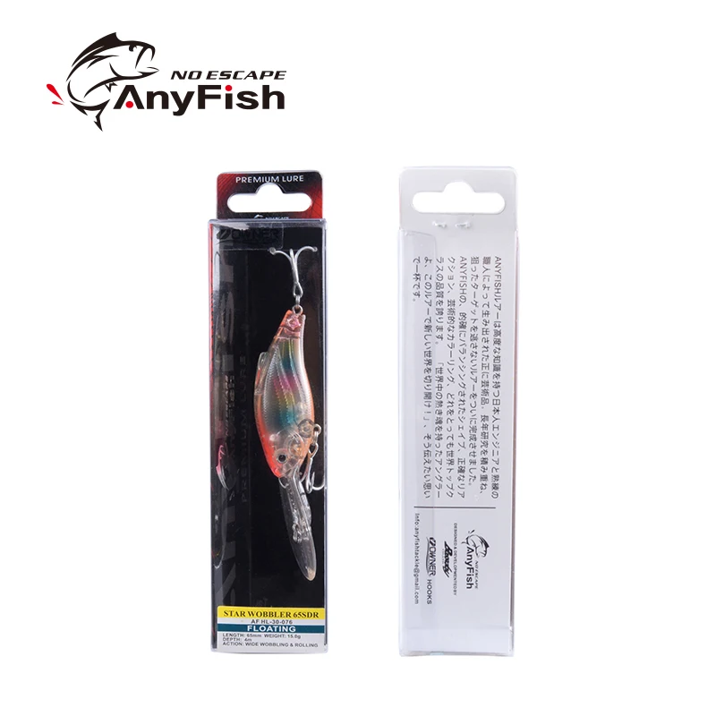 ANYFISH воблер 65SDR рыболовные приманки глубина погружения 4 м жесткие 3D глаза