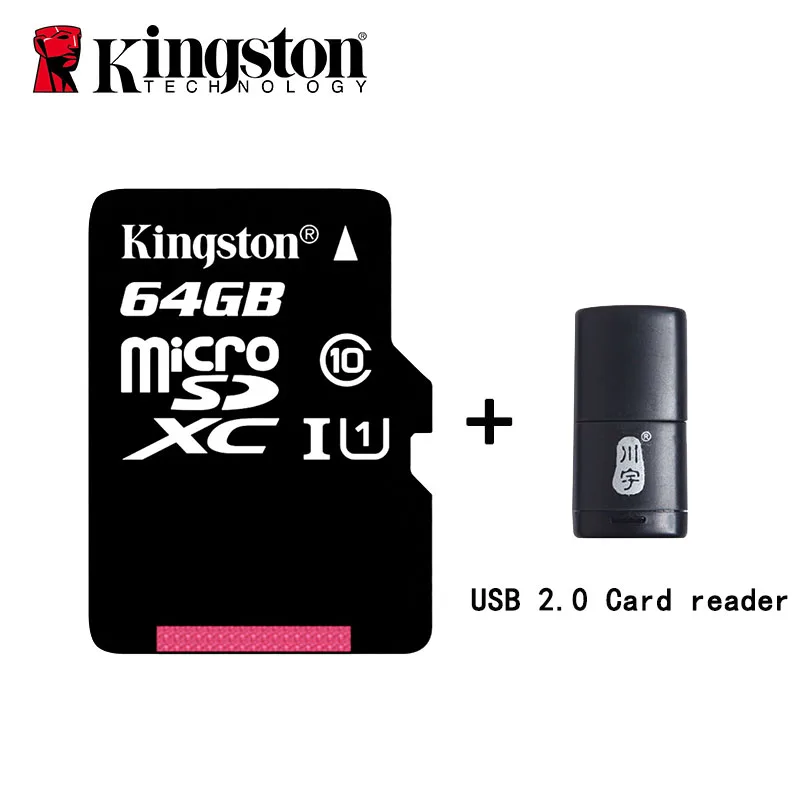 Карта памяти kingston C10, 16 ГБ, 32 ГБ, 64 ГБ, 128 ГБ, 8 ГБ, карта Micro SD, mciroSDHC, UHS-I, U1, карта Microsd, класс 10, карта памяти TF - Емкость: 64G-C286