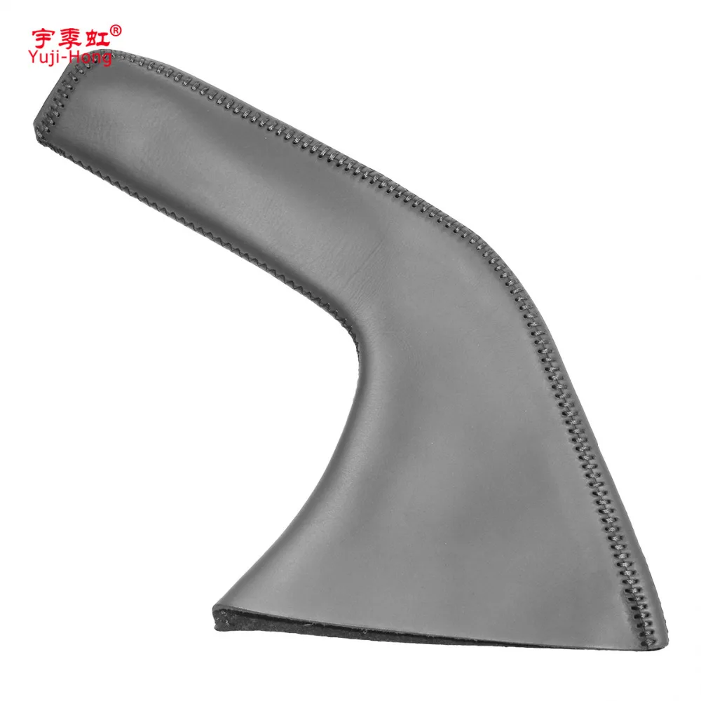 hand brake cover Yuji-Hong Car Handbrake Covers Case for Mazda 3 2011-2015 Genuine Leather Auto Handbrake Grips Black/Red thread