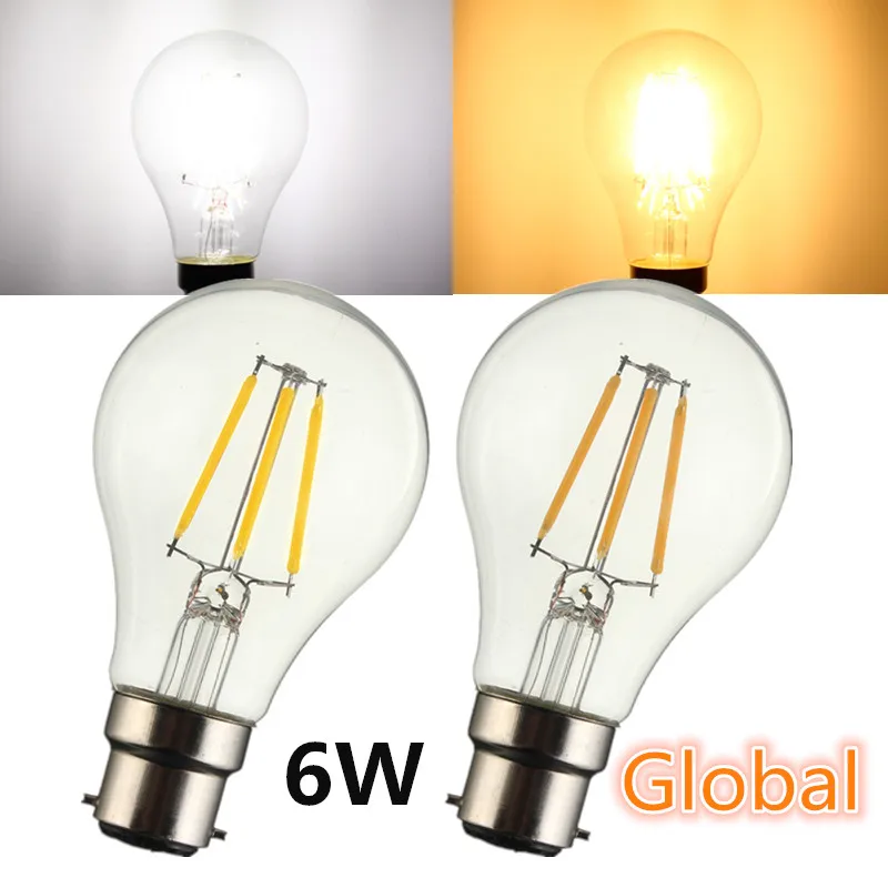 EDISON ЛАМПЫ удара свет b22 2 Вт 4 Вт 6 Вт 8 Вт LED globle пламя свечи Лампочки ретро лампа накаливания теплые/белый Освещение AC220V