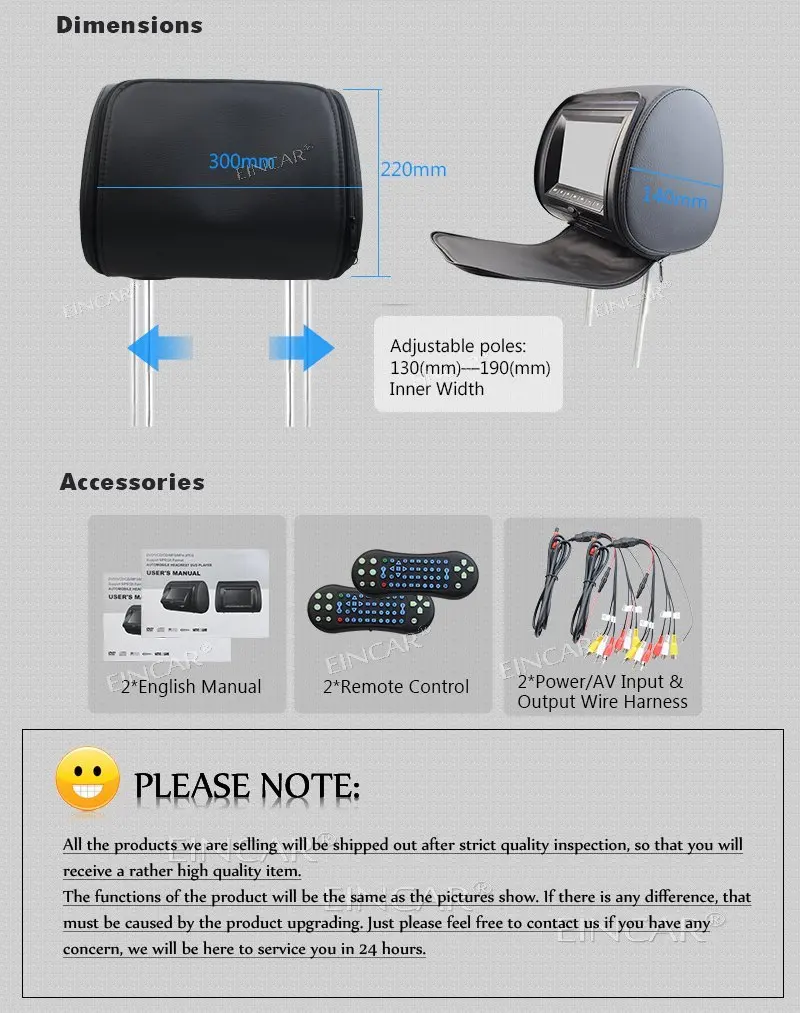 Cheap 9 inch Car Headrest DVD Player for Universal Digital Screen zipper Car Monitor USB FM TV Game IR Remote car headrest monitor 5