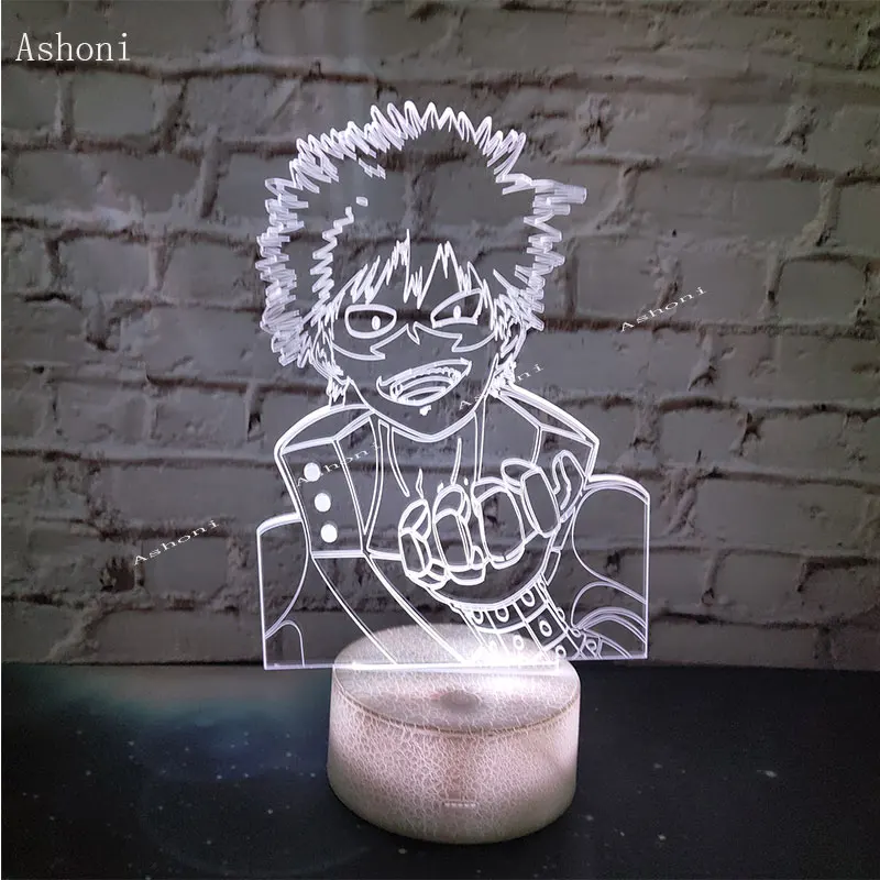 Подарок на день детей My Hero academic Midoriya Izuku Ночной светильник 7 цветов Аниме 3D LED