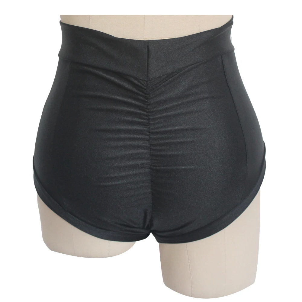 Dancer's Choices Womens Pole Dancing Shorts Black Nylon Lycra Hot pants