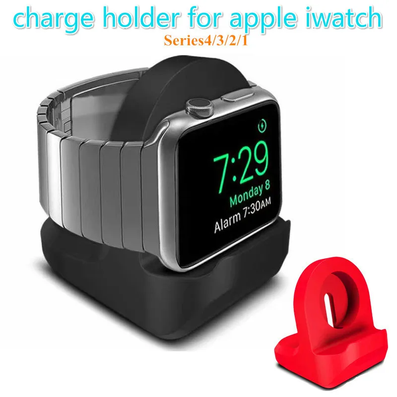

Silicone Charge Stand Holder Station Dock for Apple Watch Series 1/2/3/4 42mm 38mm Charger Cable holder for iwatch 1 2 3 Docks