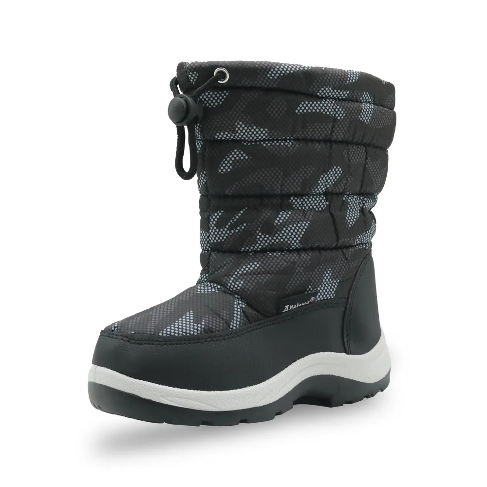 

ULKNN Winter new Warm Boot For Boys children's non-slip warm zipper snow boots boots fashion boys shoes