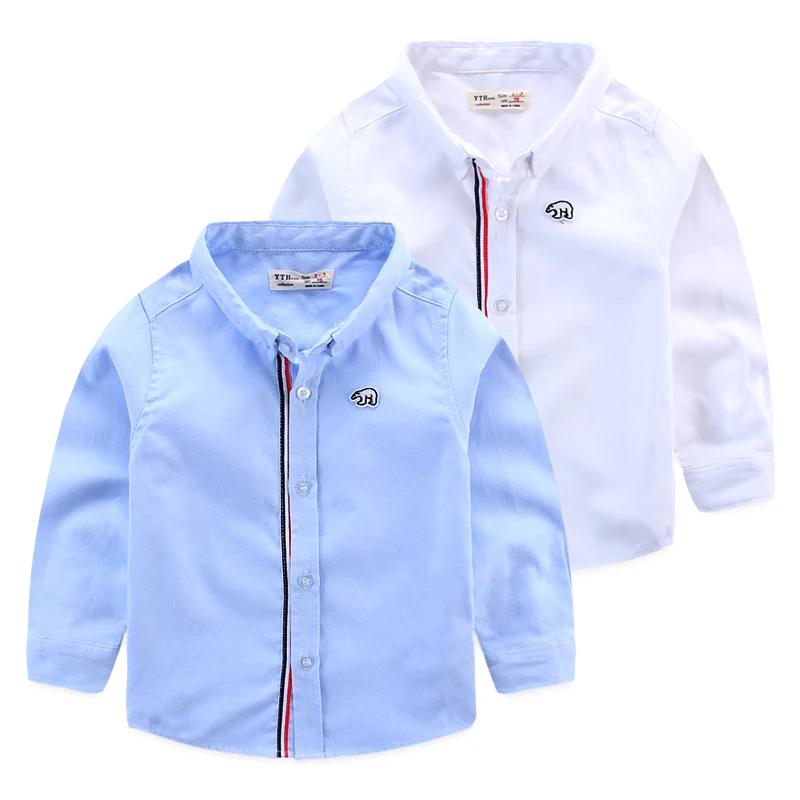 

2017 Autumn baby boys cotton long sleeve shirts fashion children's party clothes new kids outwear spring boy casual top 17J701