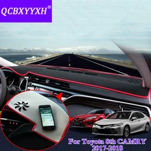 QCBXYYXH For Toyota 8th Camry 2017 2018 Dashboard Mat Protective Interior Photophobism Pad Shade Cushion Car Styling